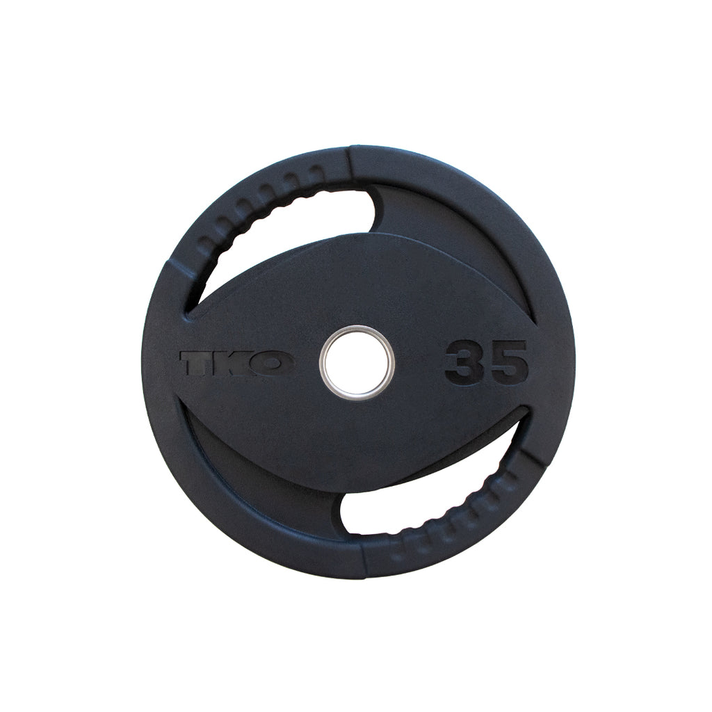 TKO Olympic 35lb. Rubber Dual Grip Plate